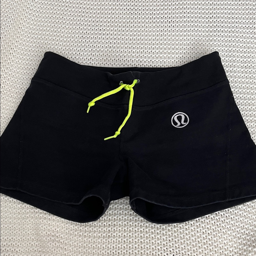 Black Shorts with Neon tie